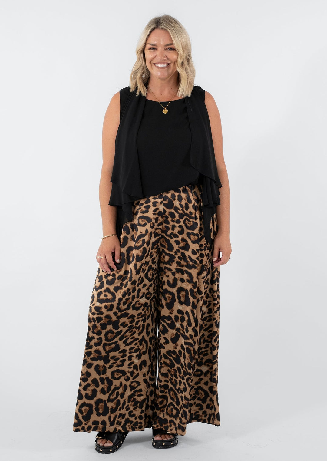 Philosophy Australia Francine wide leg pant in Zoo print made in Australia