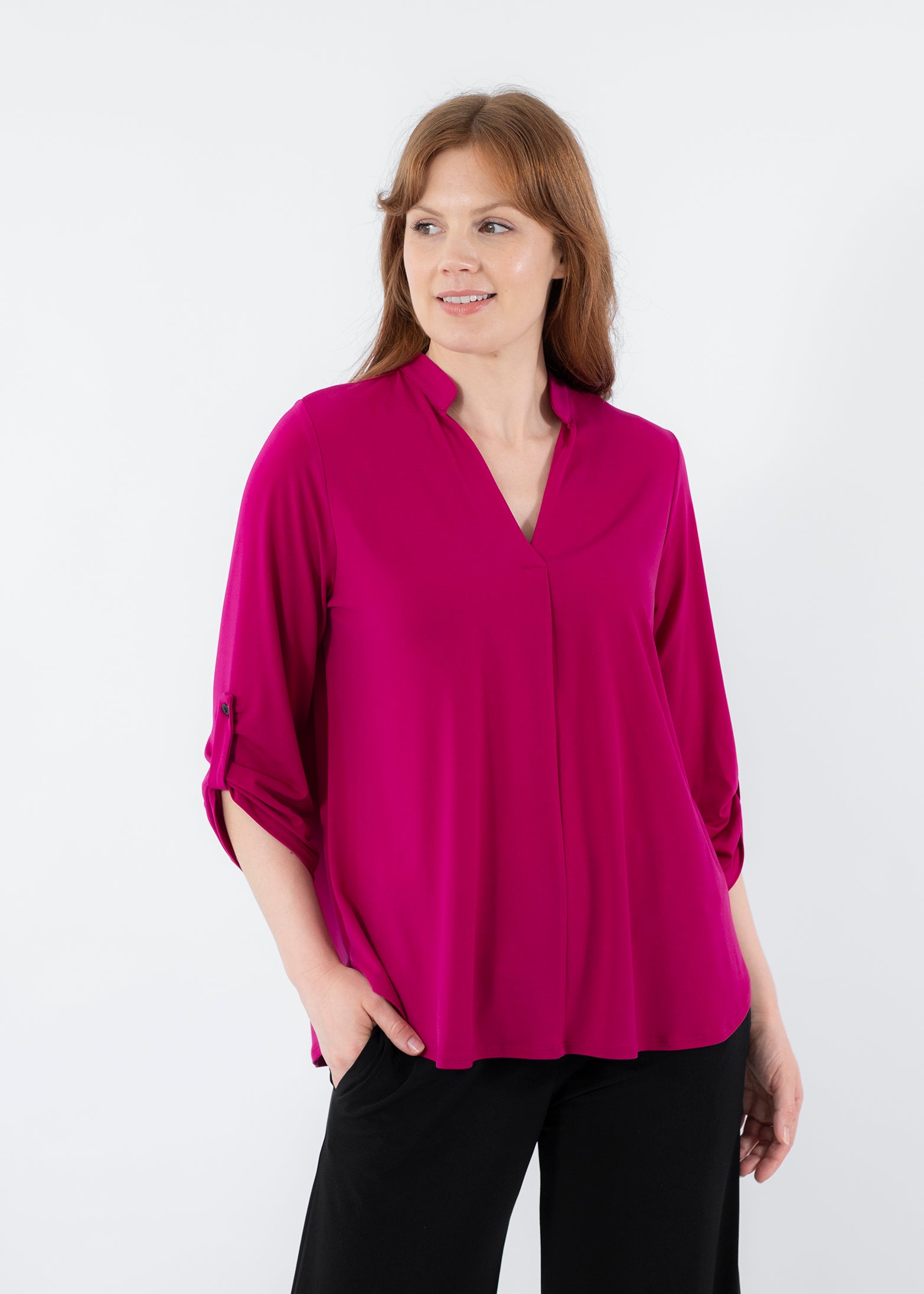 Kafton Foundation jersey tunic in Magenta – Philosophy Australia