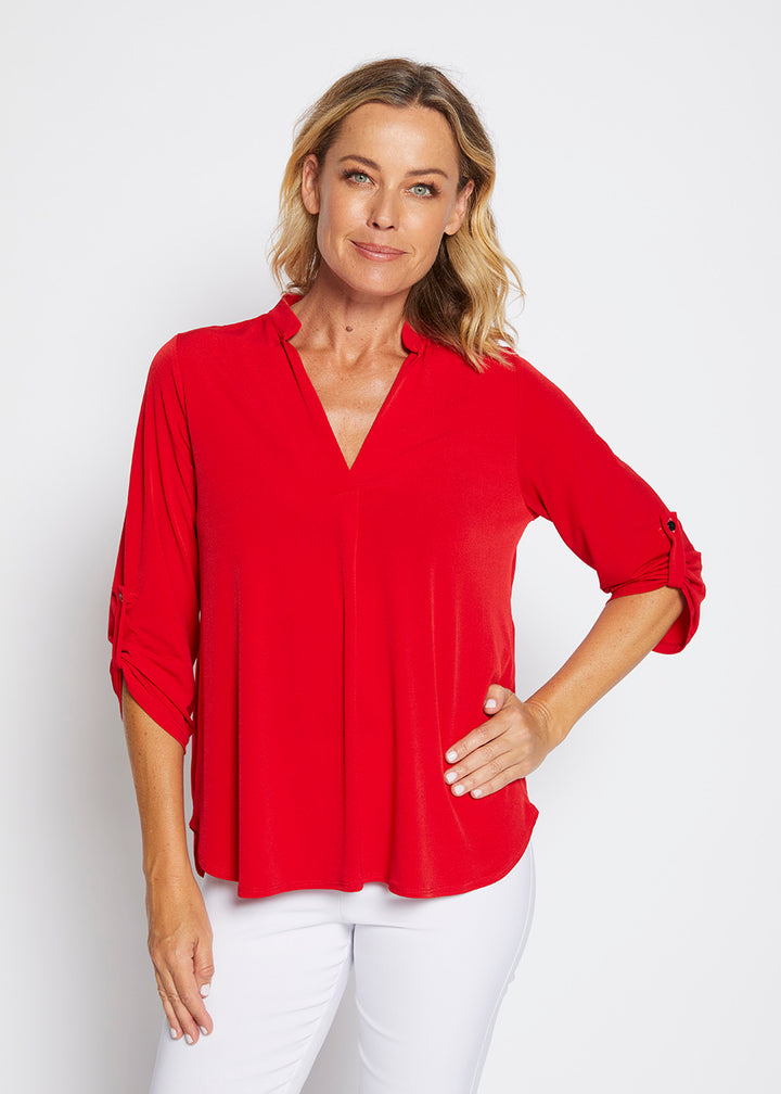 Philosophy Australia Kafton Foundation jersey tunic - red, made in Australia