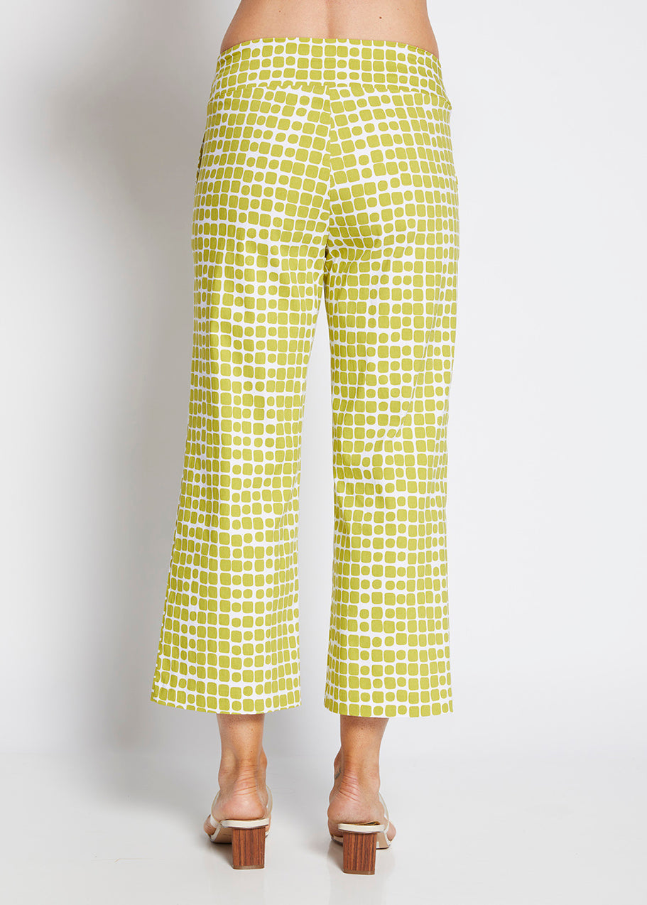 Ticket printed culottes - Stark citrus, made in Australia