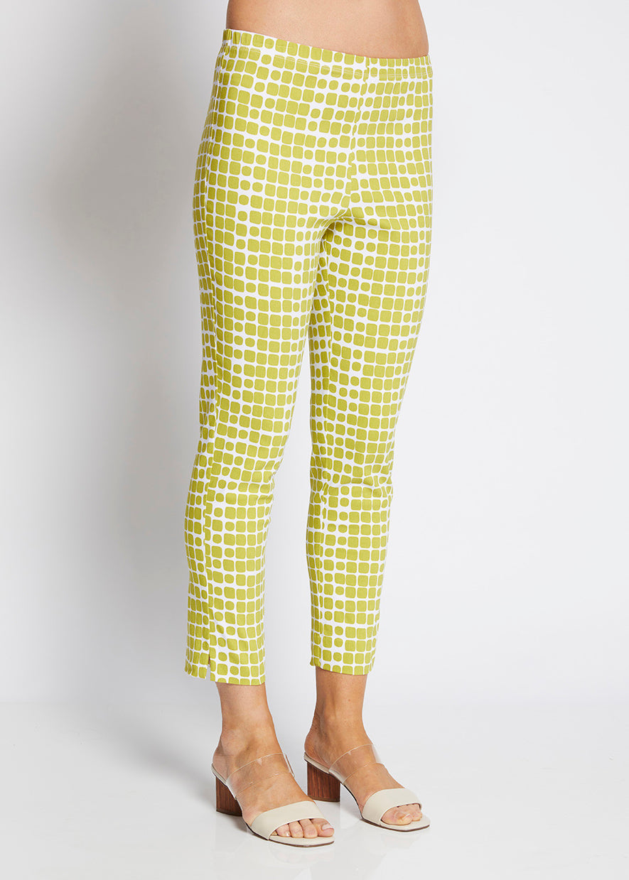 Philosophy Australia Easy printed bengaline 7/8 pants - Stark Citrus, made in Australia