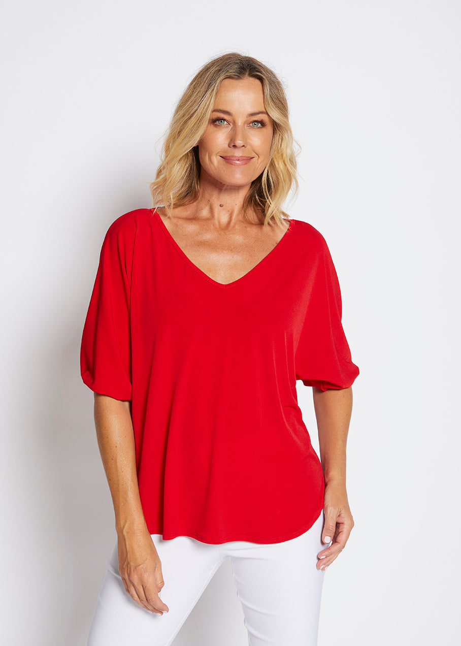 Great jersey tee top in Red