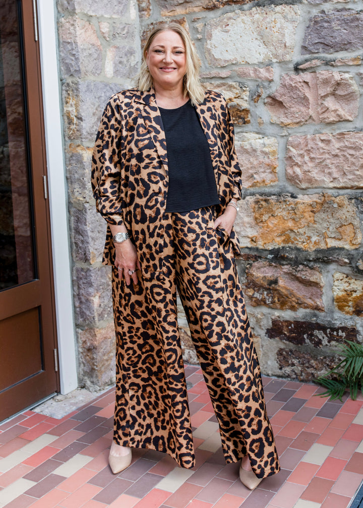 Francine wide leg pant in Zoo print