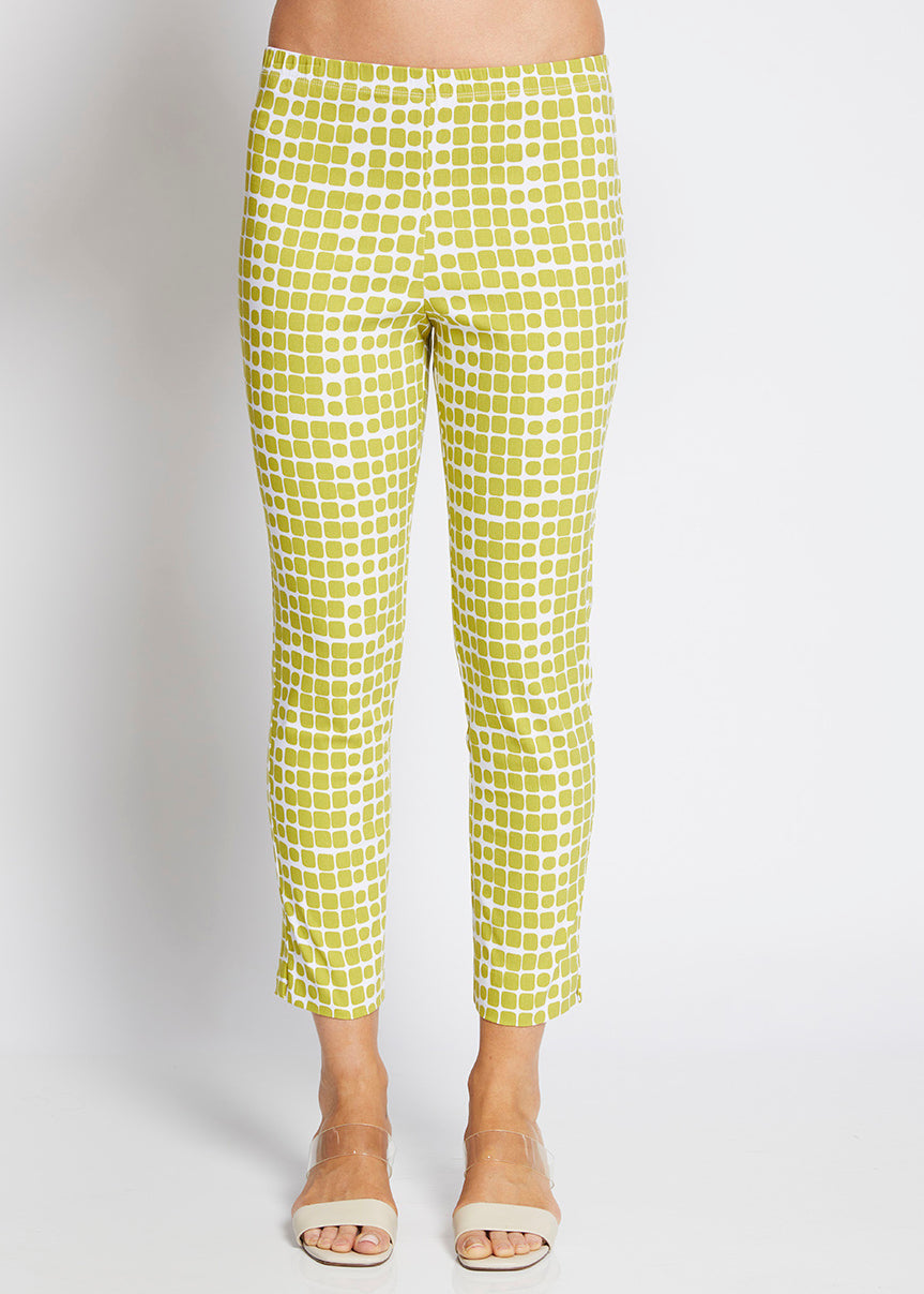 Philosophy Australia Easy printed bengaline 7/8 pants - Stark Citrus, made in Australia