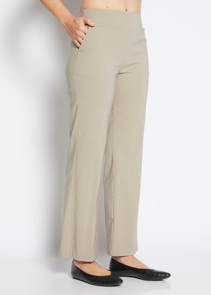 Arrow Miracle Bengaline Women's full length wide leg pants in Raffia.