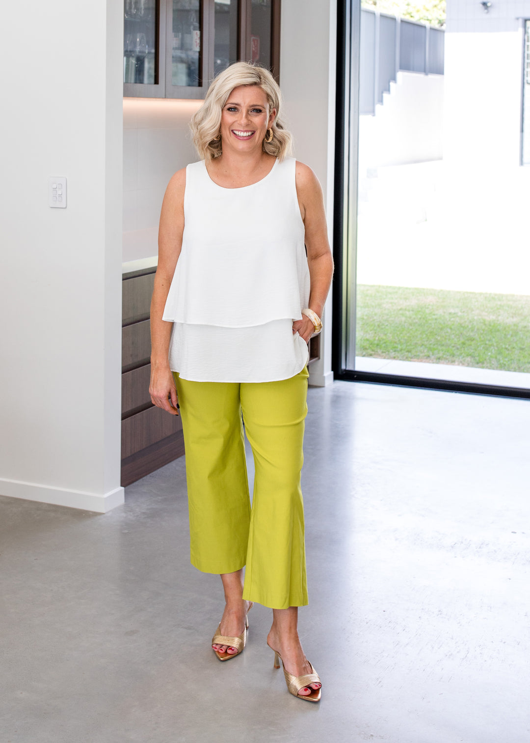 Philosophy Australia Concert bengaline culottes - citrus, made in Australia