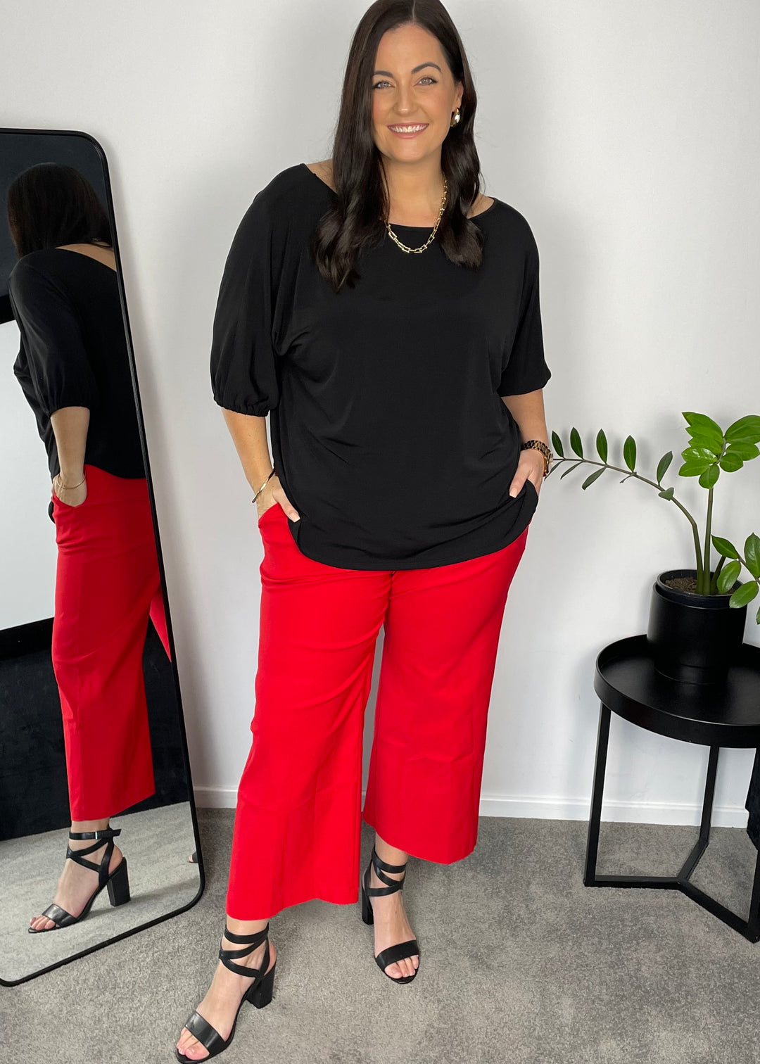 Philosophy Australia Concert bengaline culottes - red, made in Australia