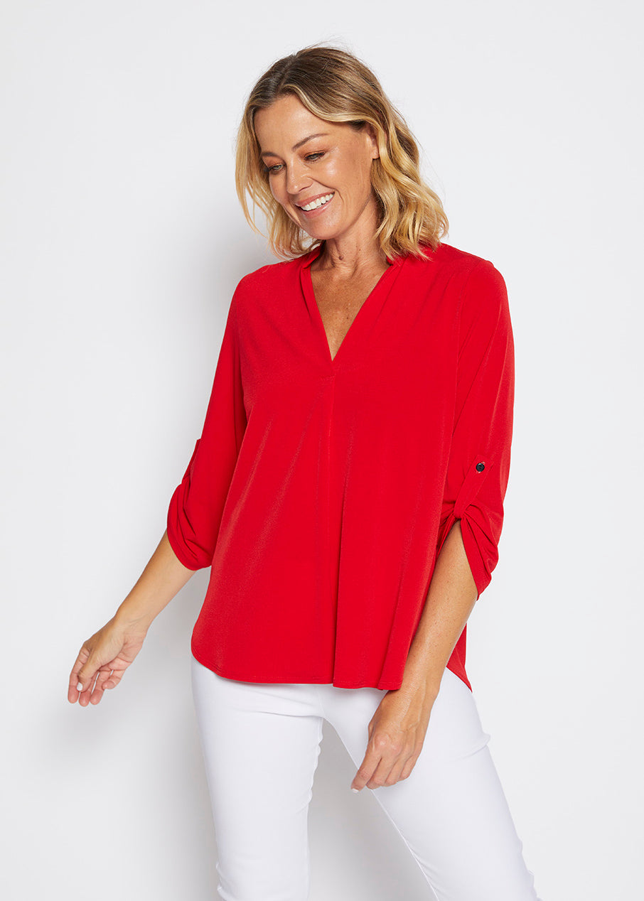 Philosophy Australia Kafton Foundation jersey tunic - red, made in Australia