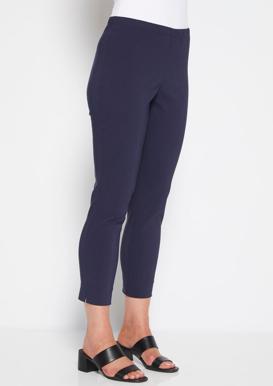 Everyday Miracle Bengaline Women's 7/8th length slim-cut pants in french navy.