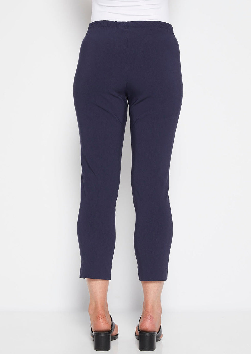 Everyday Miracle Bengaline Women's 7/8th length slim-cut pants in french navy.