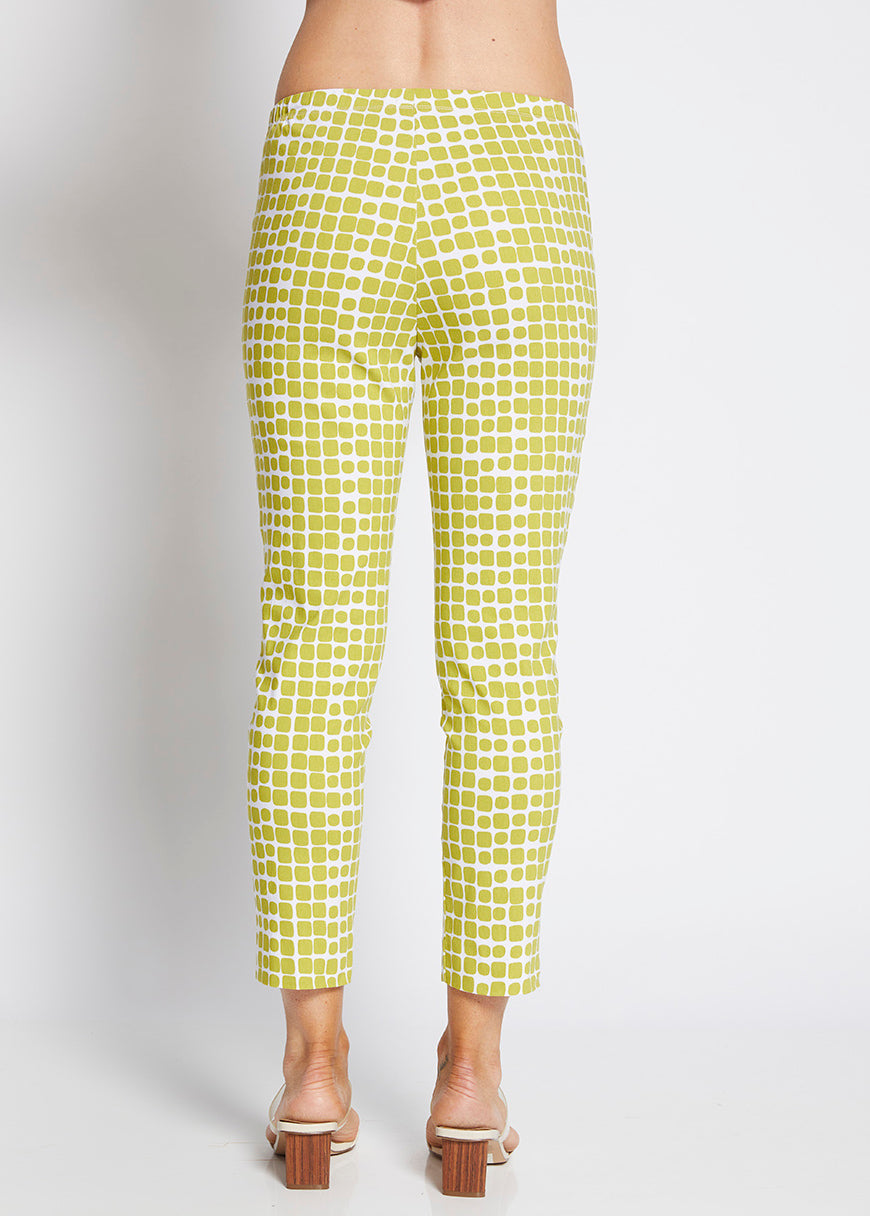 Philosophy Australia Easy printed bengaline 7/8 pants - Stark Citrus, made in Australia