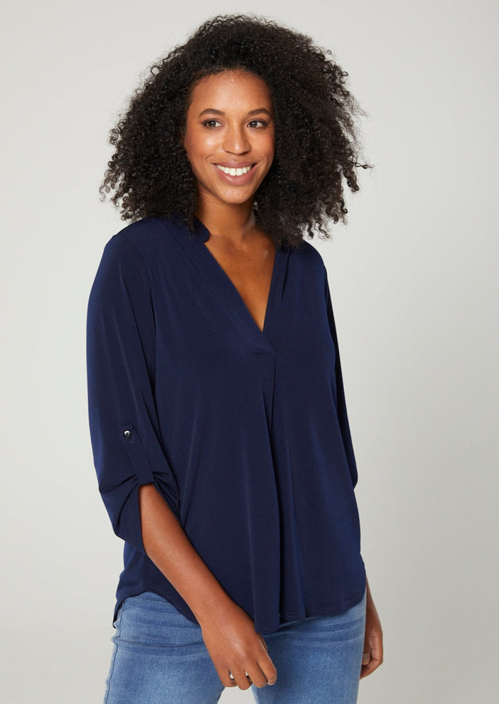 Kafton Foundation jersey tunic in ink navy