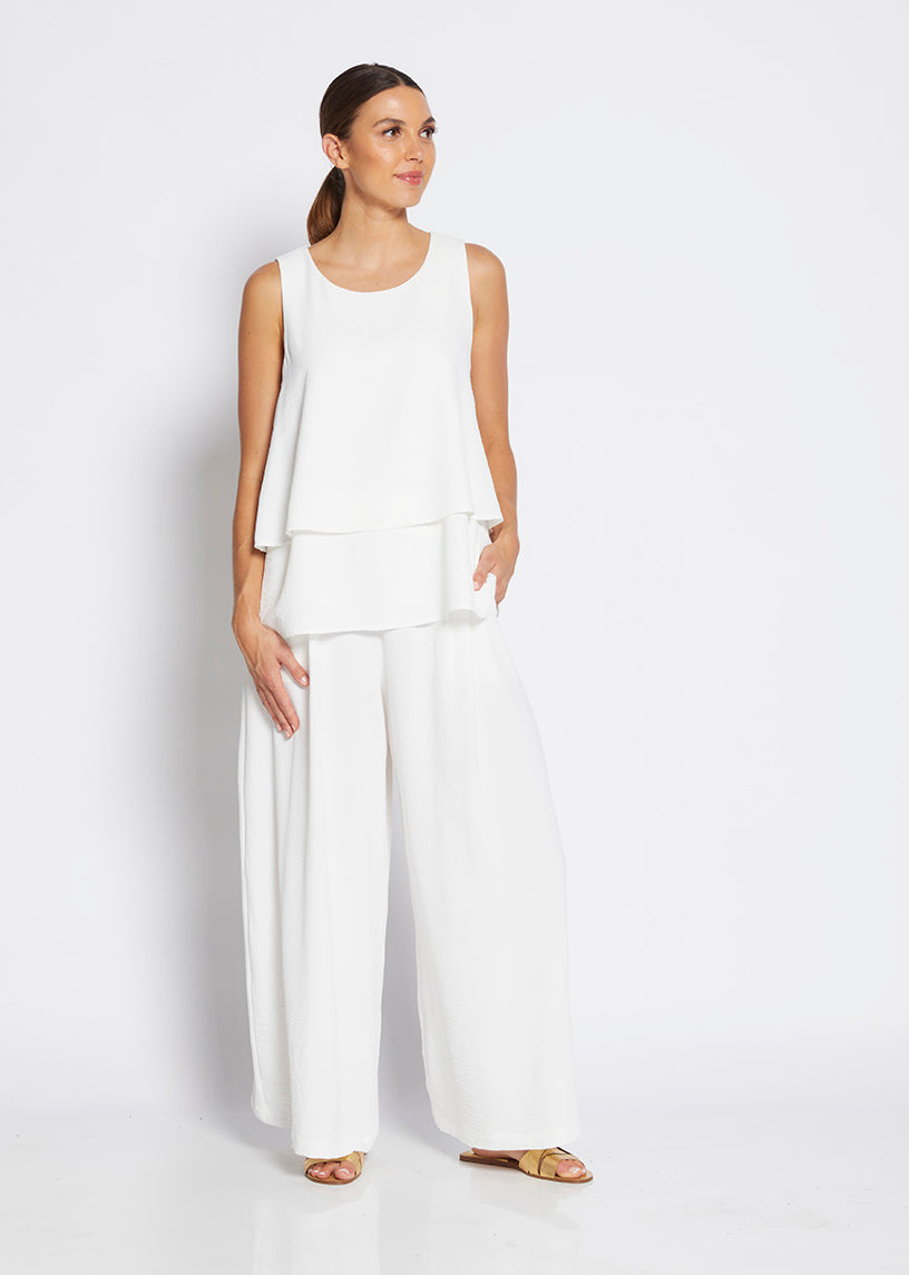 Philosophy Australia Franco ultra-wide  Women's pants in off-white, made in Australia