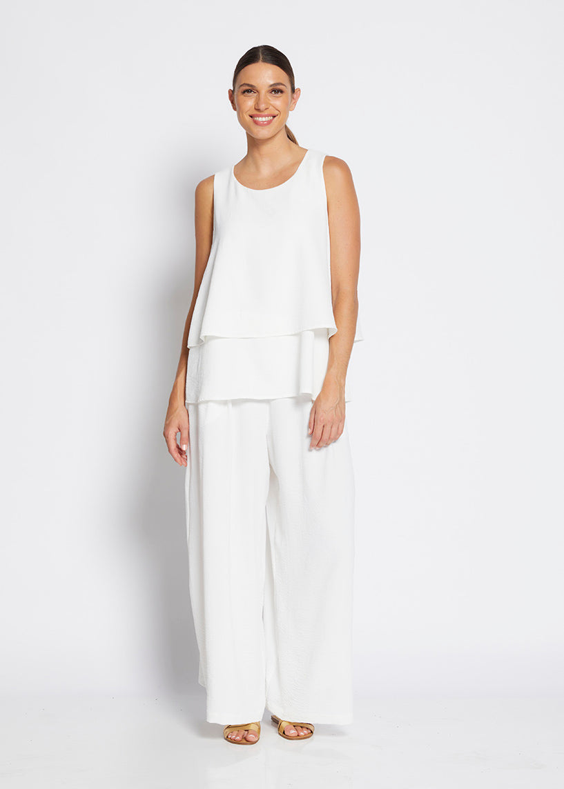 Philosophy Australia Franco ultra-wide  Women's pants in off-white, made in Australia