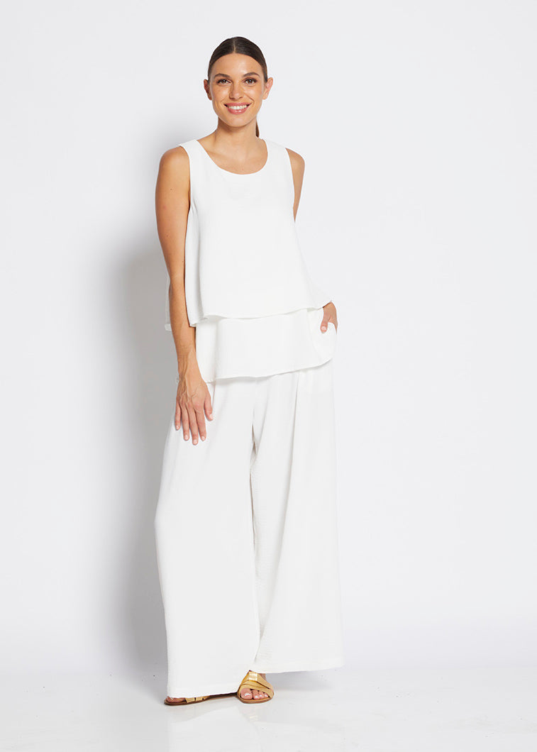 Philosophy Australia Franco ultra-wide  Women's pants in off-white, made in Australia