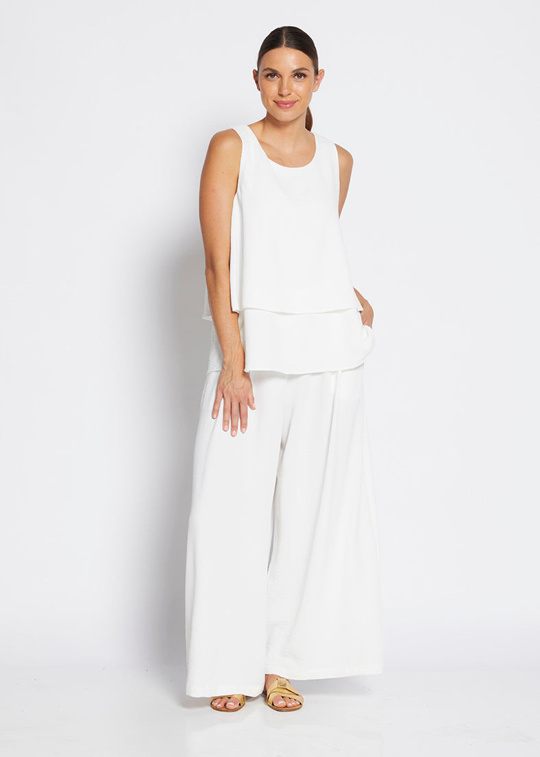 Philosophy Australia Franco ultra-wide  Women's pants in off-white, made in Australia