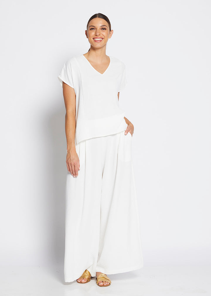 Philosophy Australia Franco ultra-wide  Women's pants in off-white, made in Australia