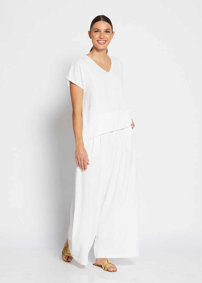 Philosophy Australia Franco ultra-wide  Women's pants in off-white, made in Australia