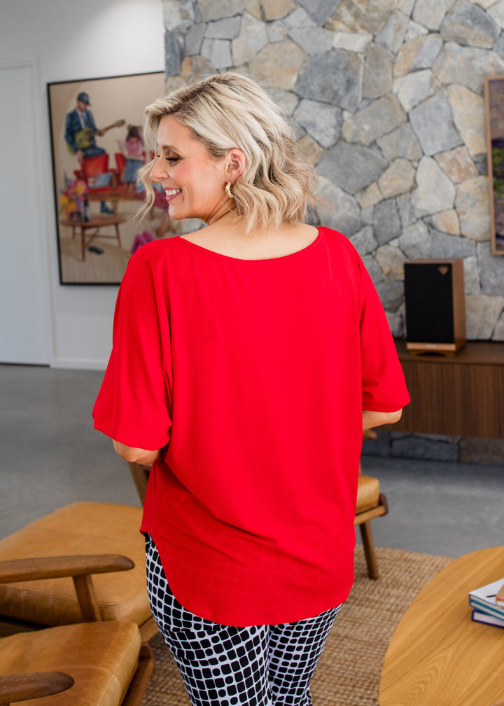 Great jersey tee top in Red