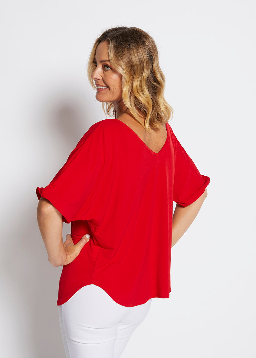 Great jersey tee top in Red