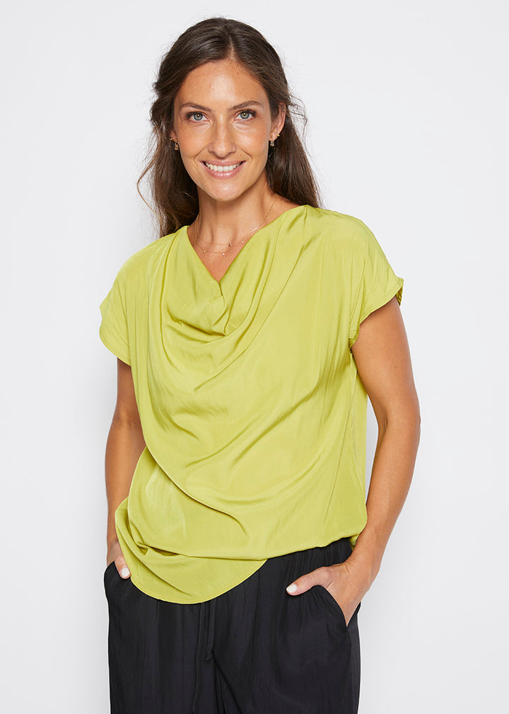 Philosophy Australia Janine cowl top - citrus, made in Australia