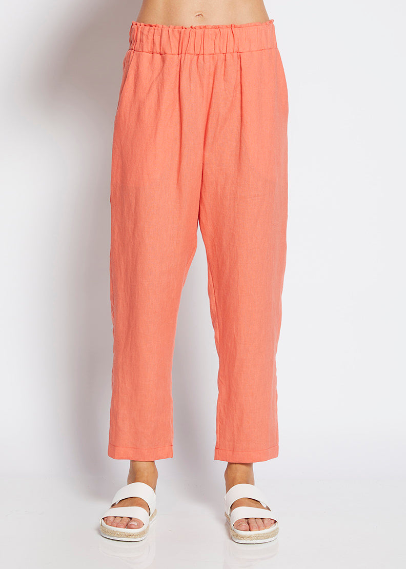 Philosophy Australia Jones Linen Trousers in Apricot