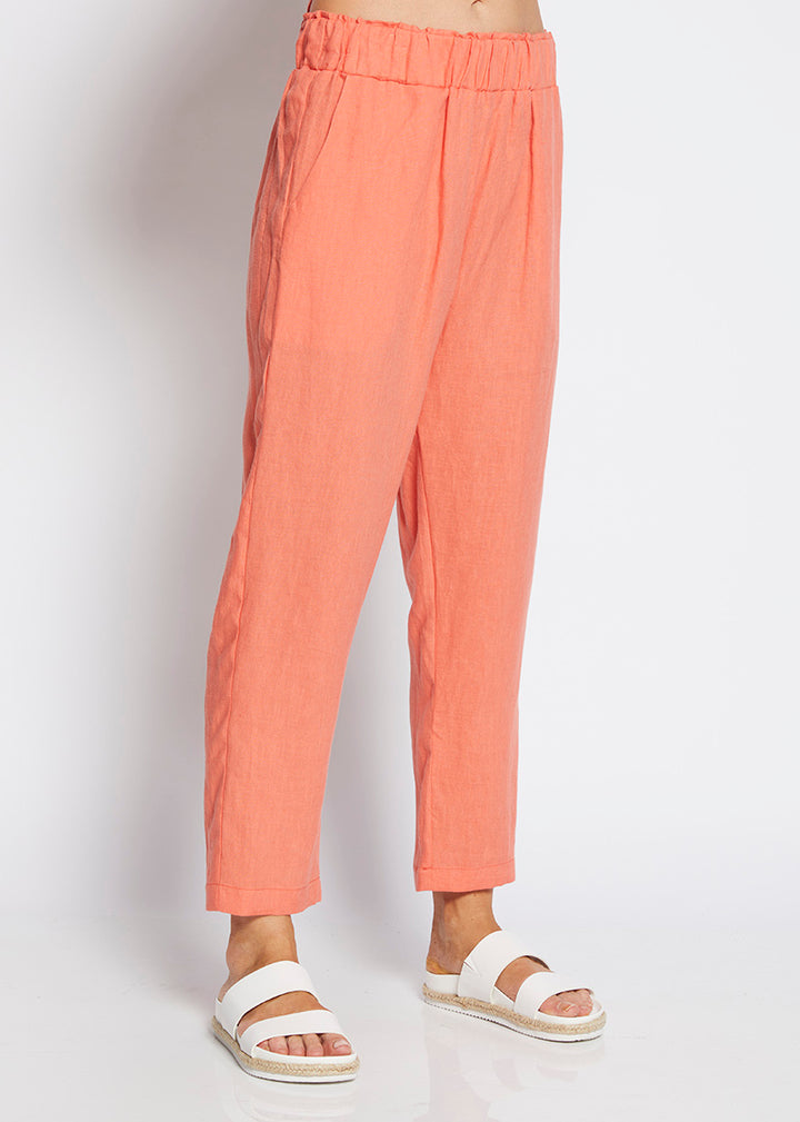 Philosophy Australia Jones Linen Trousers in Apricot