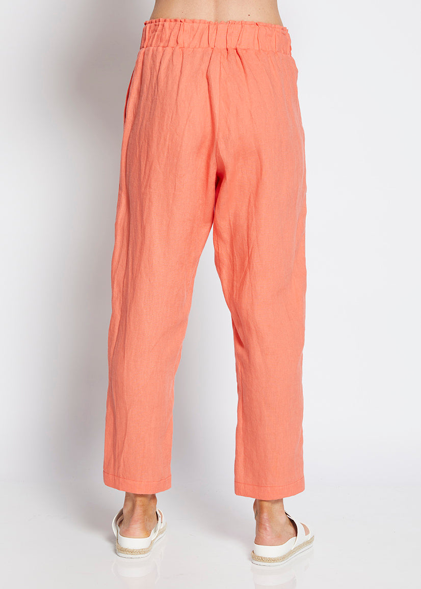 Philosophy Australia Jones Linen Trousers in Apricot