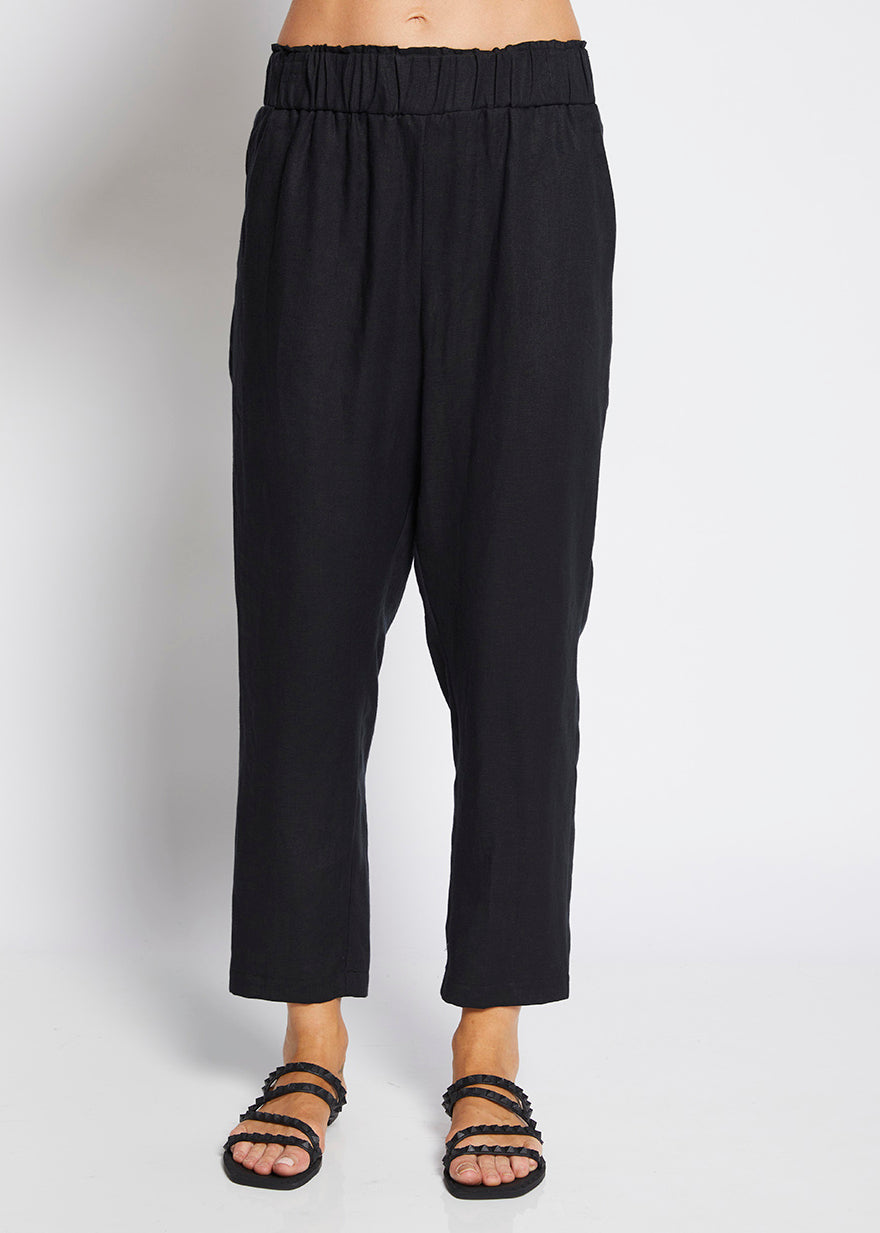 Philosophy Australia Jones Linen Trousers in Black