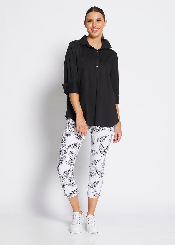 Philosophy Australia ethical women's clothing, made in Australia - Easy 7/8 miracle bengaline pants in Leaf