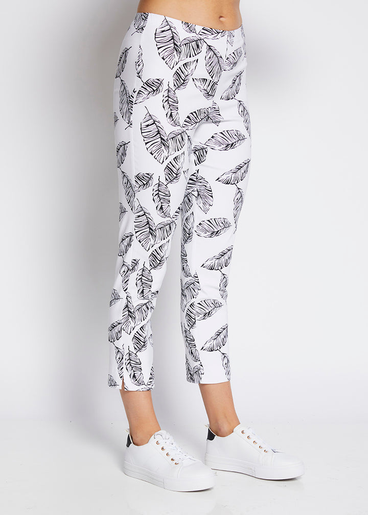 Philosophy Australia ethical women's clothing, made in Australia - Easy 7/8 miracle bengaline pants in Leaf