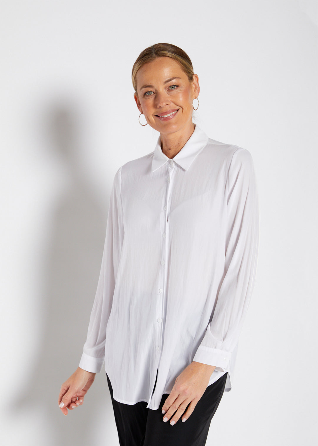 Lustre Greville Shirt in White, made by Philosophy Australia