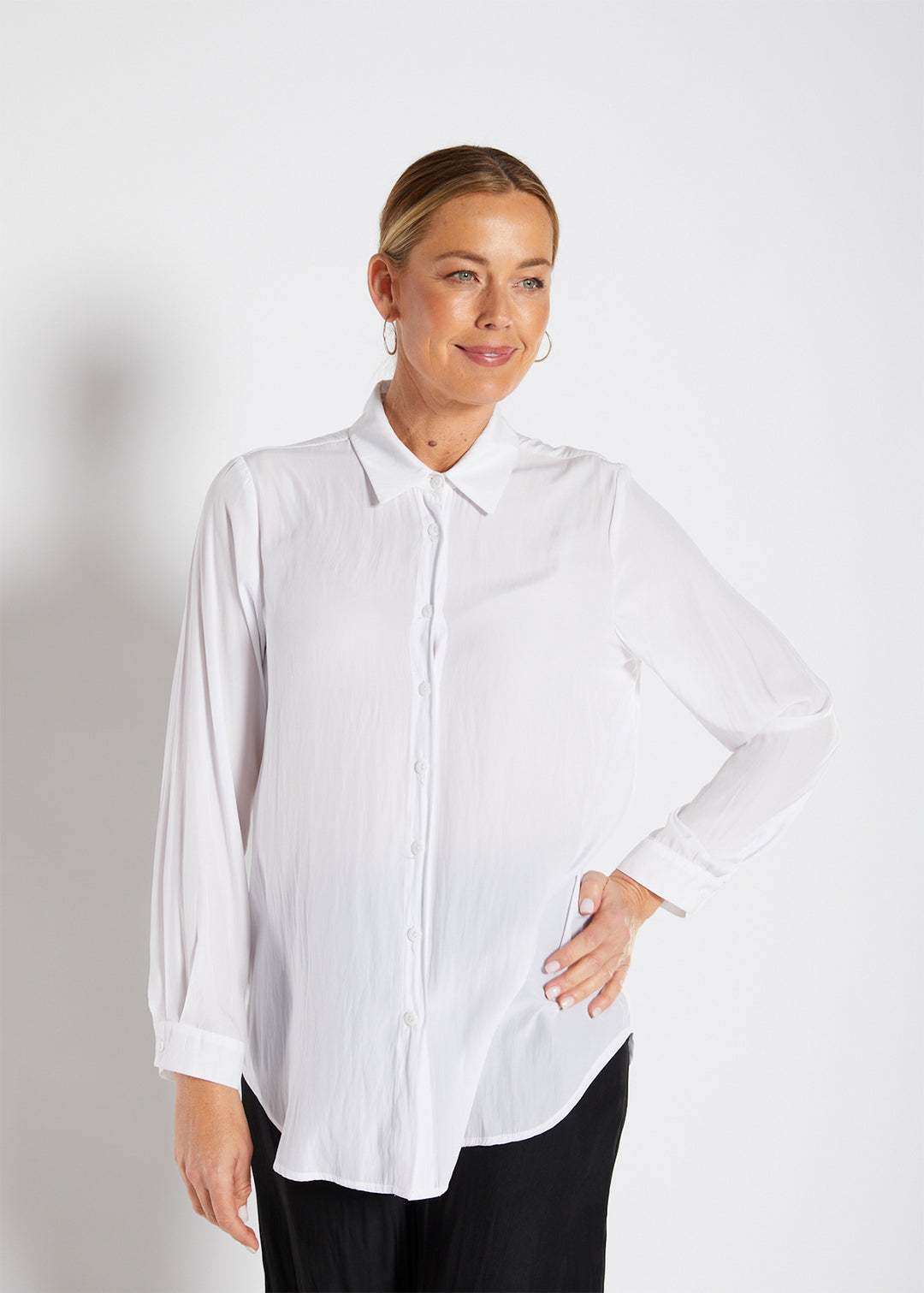 Lustre Greville Shirt in White, made by Philosophy Australia