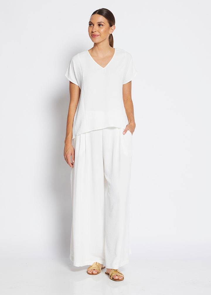 Philosophy Australia Menzie resort Women's top in off-white, made in Australia