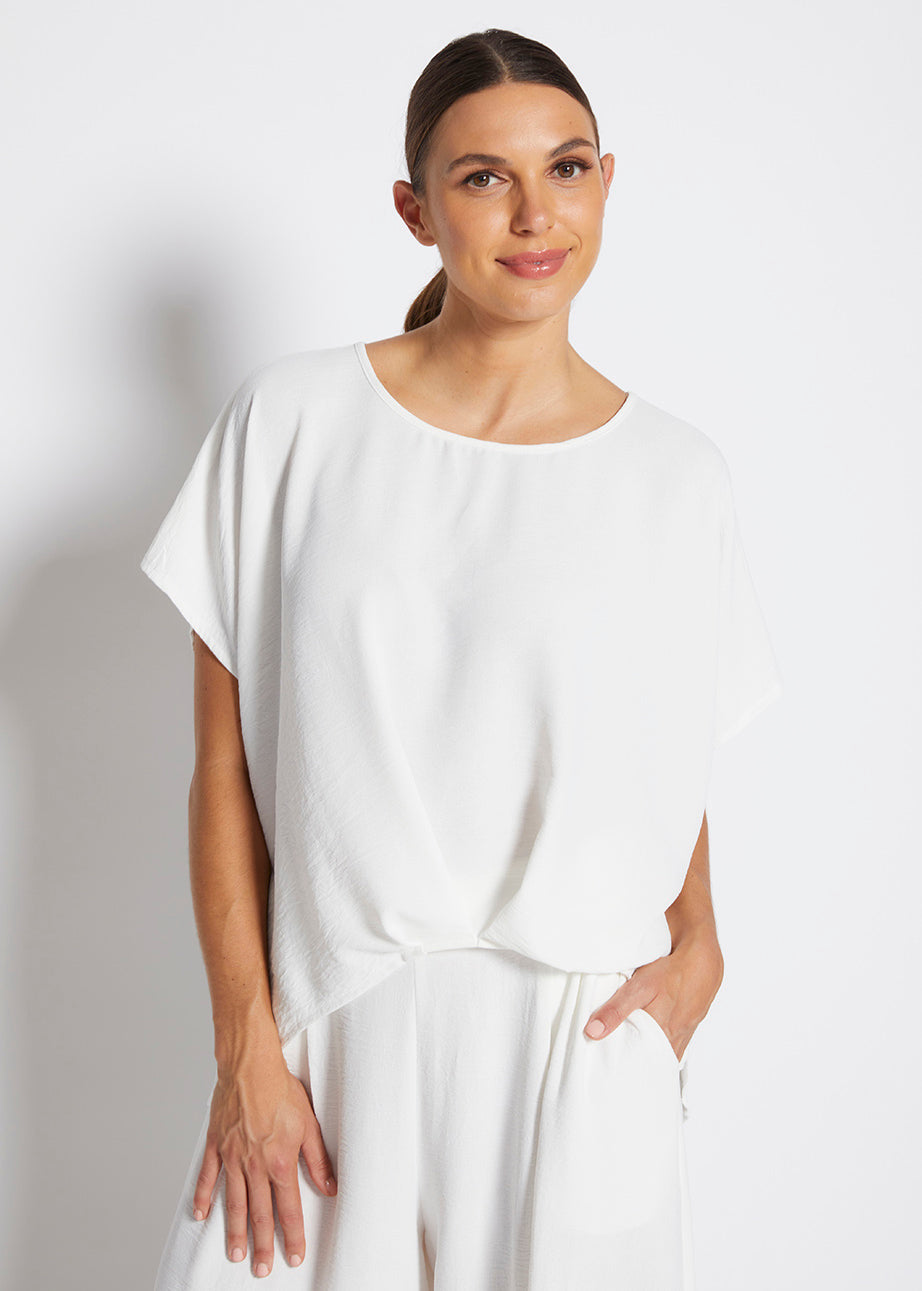 Philosophy Australia Origami resort  women's top in off-white, made in Australia