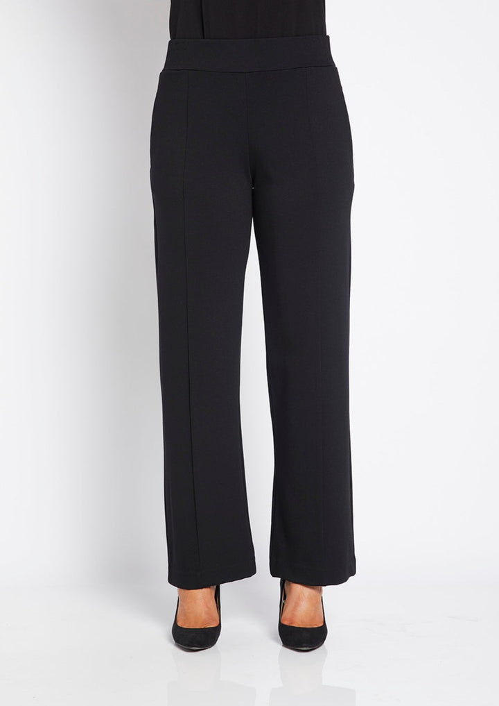 Marist ponte wide leg pant in Black