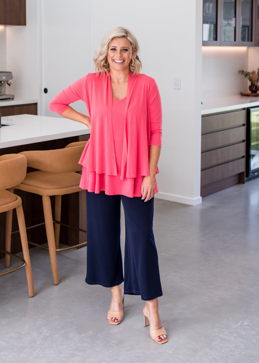 Twinnie Swing Jacket and Tank Set in coral