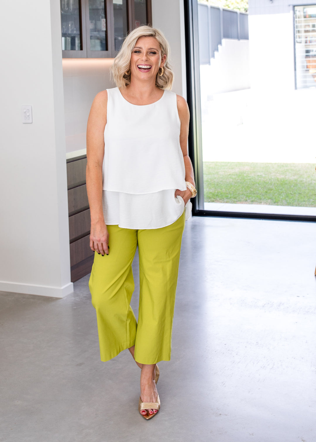 Philosophy Australia Concert bengaline culottes - citrus, made in Australia