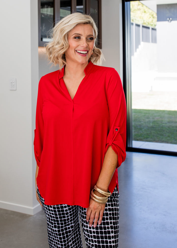 Kafton Foundation jersey tunic in Red