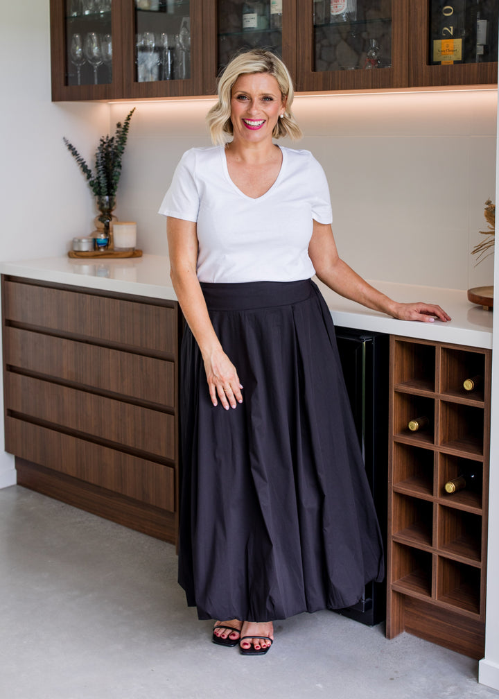 Kayte Sprinkling Kindness bubble maxi skirt