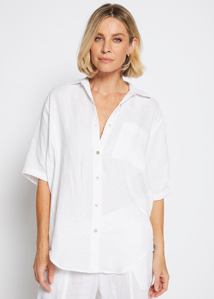 Philosophy Australia Quarry Linen Shirt in White