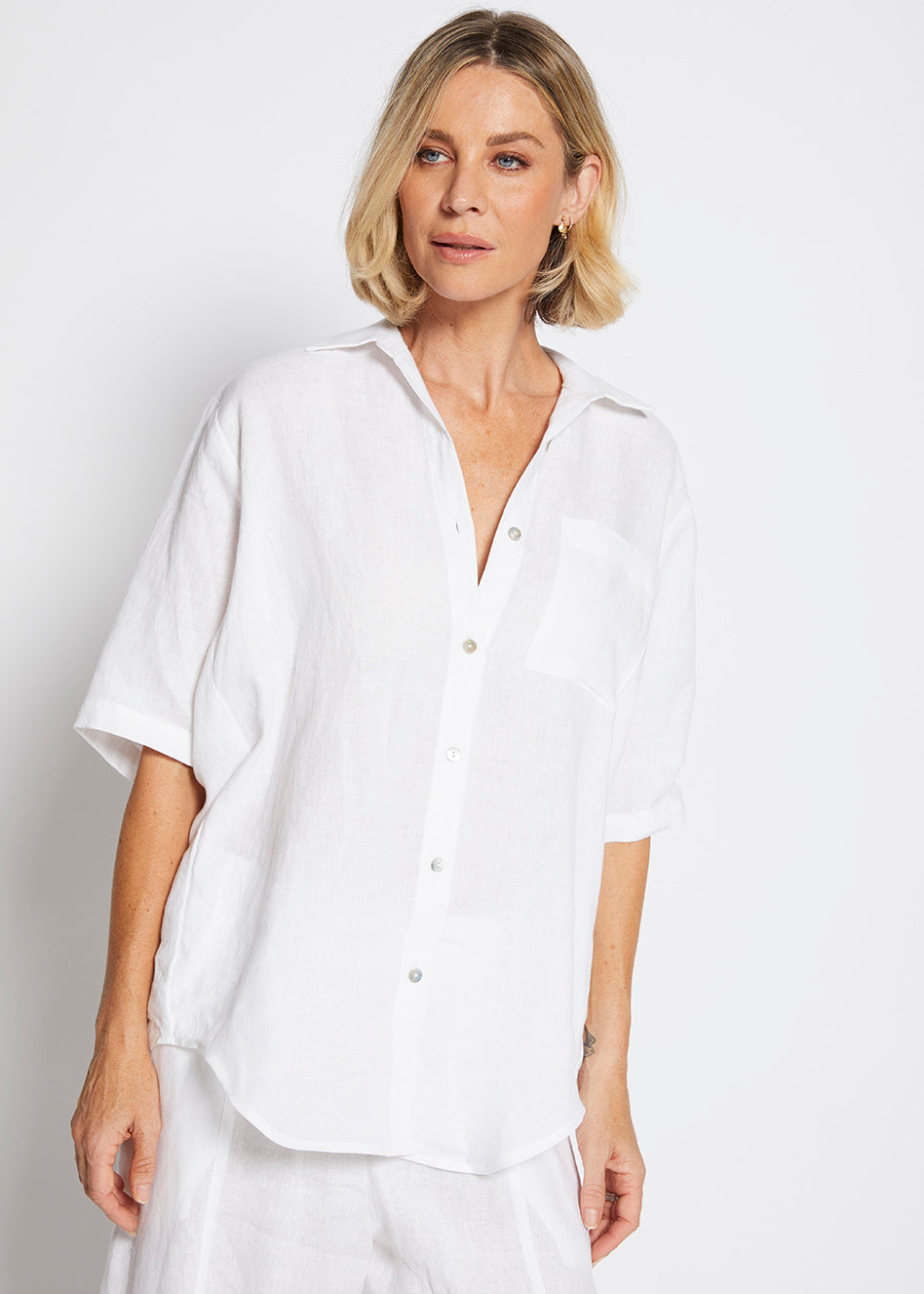 Philosophy Australia Quarry Linen Shirt in White