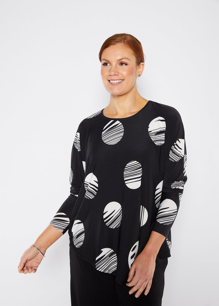 Philosophy Australia Slope Asymmetric Tunic in Cinema Print, made in Australia