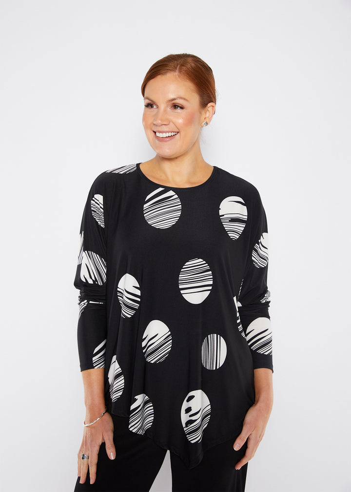 Philosophy Australia Slope Asymmetric Tunic in Cinema Print, made in Australia