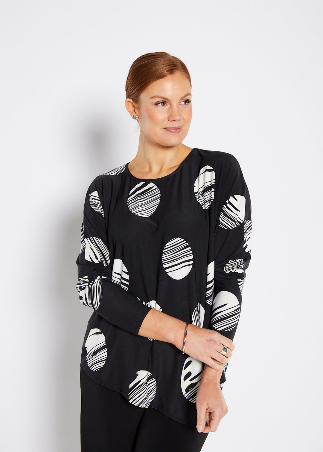 Philosophy Australia Slope Asymmetric Tunic in Cinema Print, made in Australia