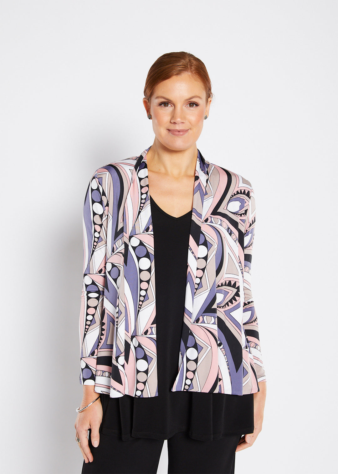 Philosophy Australia Swing jersey Jacket in Porter print, made in Australia