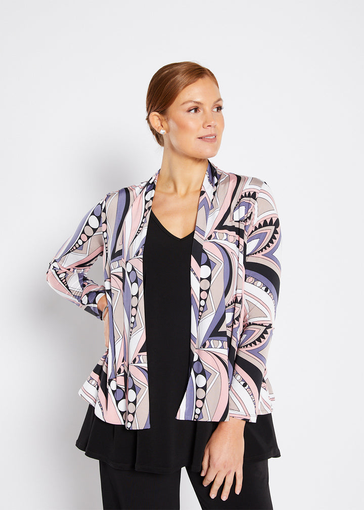 Philosophy Australia Swing jersey Jacket in Porter print, made in Australia