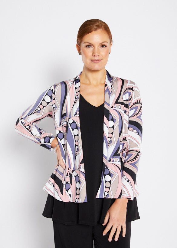 Philosophy Australia Swing jersey Jacket in Porter print, made in Australia