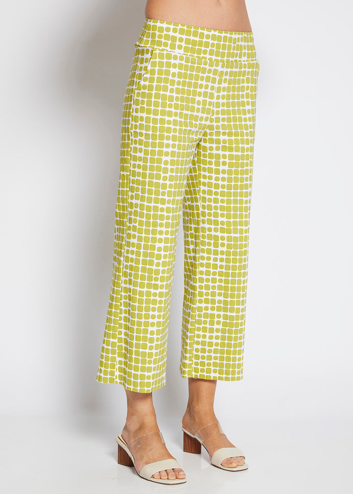 Ticket printed culottes - Stark citrus, made in Australia