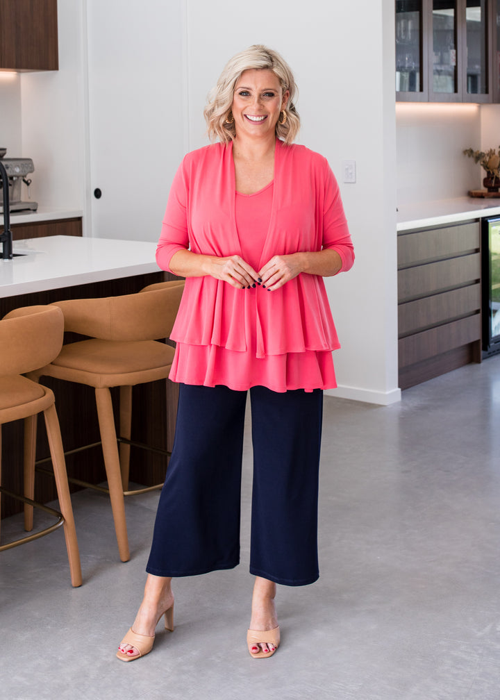 Twinnie Swing Jacket and Tank Set in Coral